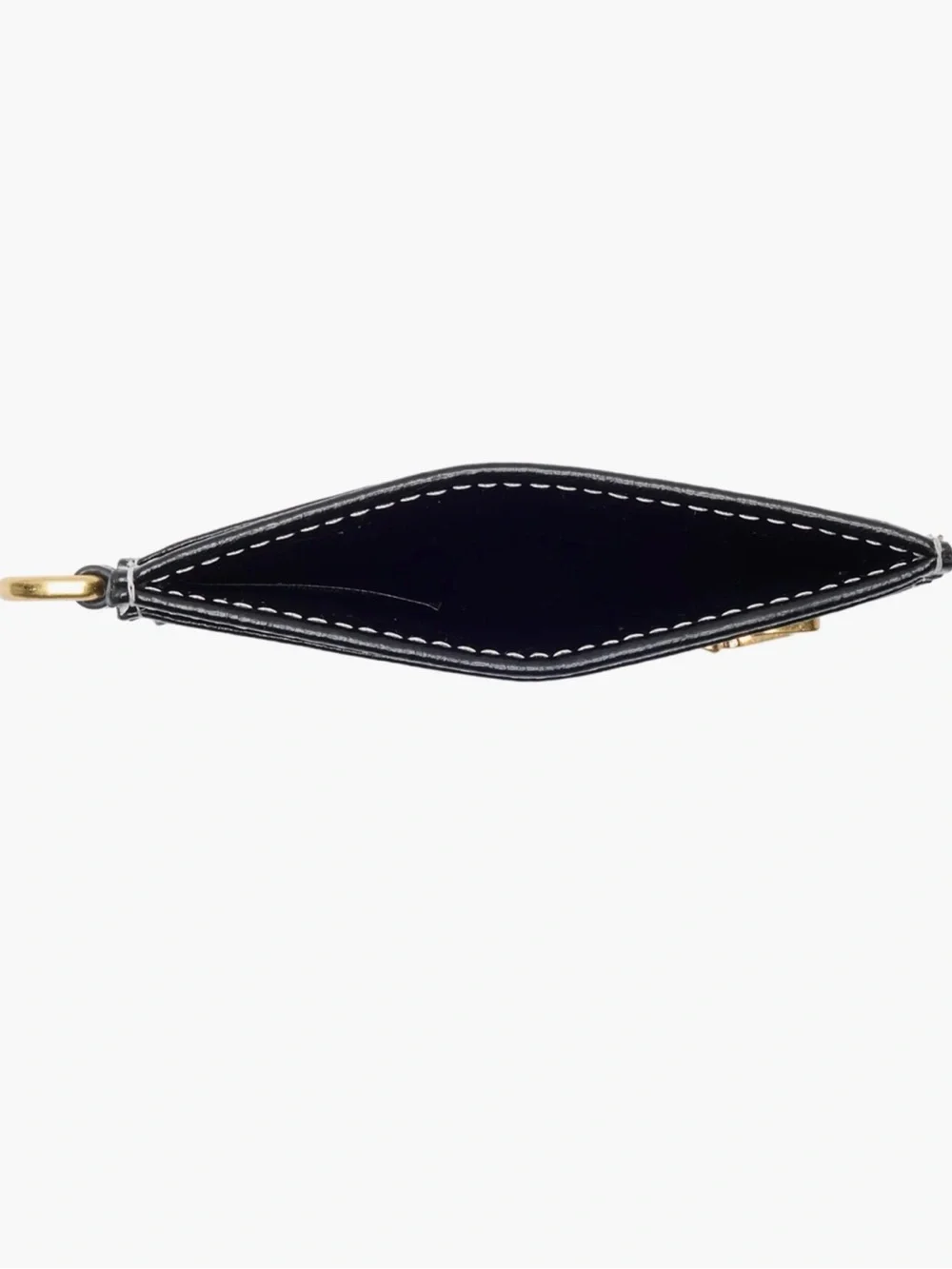 Off-White Black Leather Card Holder with White Logo
